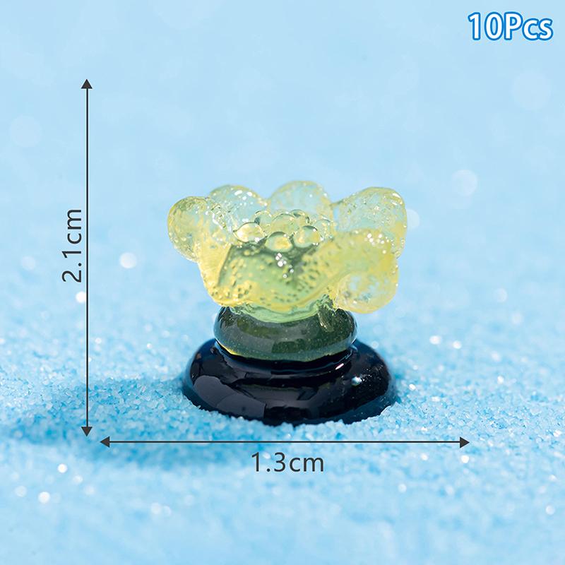 

10 шт. красочные мини-ночные светящиеся смоляные аксессуары для аквариума, украшения для аквариумных растений, креативные смоляные искусственные коралловые украшения