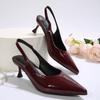 Pumps Schuhwerk Elegant Damen High Heels Schuhe Mode Schnallenriemen Weiblich Spitz zulaufend Slingbacks Damen Hohe Absätze Schuhe