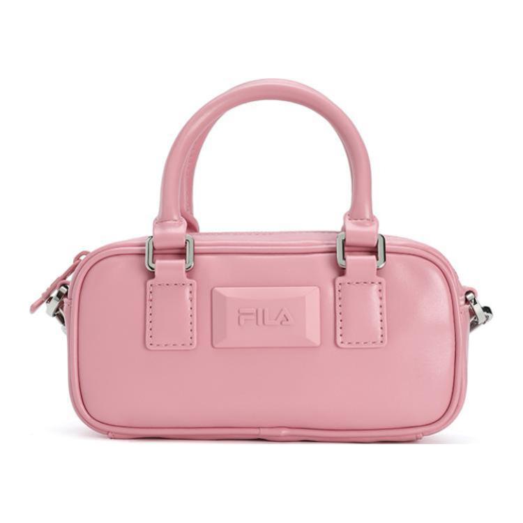 FILA Heritage Fashion Casual Versatile Zipper Closure Synthetic Leather Shoulder Crossbody Handbag Mini Women handbag Pink F13W448161F-PK Pink,Extra Small