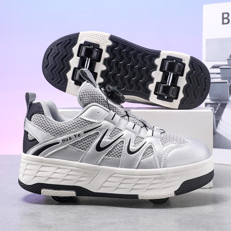 29-40 Boys/Girls' Shoes with Four Wheel Sports Roller Skating Removable Skating Shoes Girl Skate Shoes