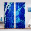 Abstract Marble Navy Blue Gold Marbling Sheer Curtains for Living Room Bedroom Decoration Window Chiffon Tulle Curtains Kitchen