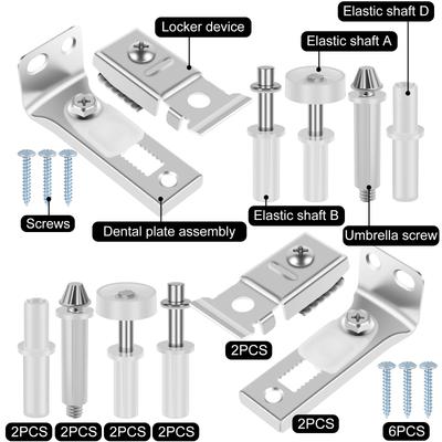 12Pcs Bi-fold Door Hardware Kit Stainless Steel Bi-fold Door Repair Kit Replacement Easy Installation Door Hardware Parts for