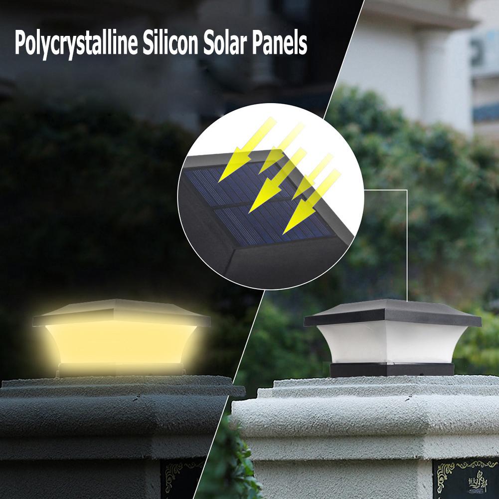 Solar Garden Post Lamp Landscape Lights Courtyard Outdoor LED Waterproof Decor Solar Power LED Waterproof Easy Installation