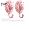 Drill Free Towel Hanger 2Pcs Lion-Head Wall Hooks 3D Printed Animal Shaped Hanger Self‑Adhesive Modern Wardrobe Storage Hook Coat Key Hook,