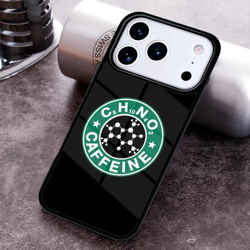 Science Chemistry Caffeine Phone Case For iPhone 17,16e,15,14,13,12,11,Mini,Pro,MAX Soft Silicone Cover