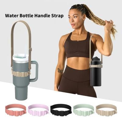 Su Şişesi Sapı Silikon Askı Tutucu Omuz Askılı Çoğu Şişeye Uyar Evrensel Şişe Askısı Ayarlanabilir Askı