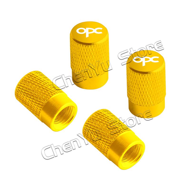 4Pcs OPC Logo Car Metal Wheel Tire Valve Caps Stem Case Dust Cap For Opel Astra Insignia Corsa Rocks Junior Accessories Styling