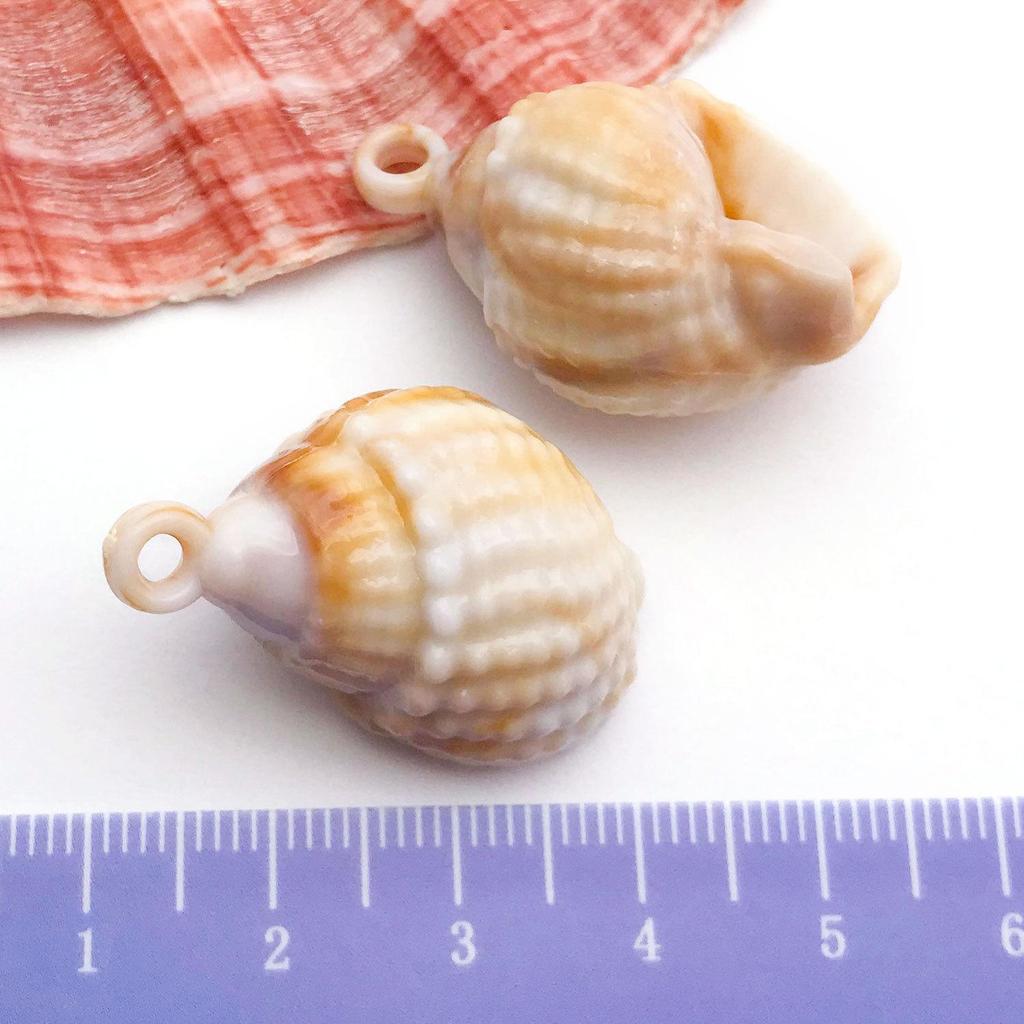 Gold-Plated Natural Shell Conch Pendant for DIY Necklace, Earrings, Wind Chime, or Hanging Ornament.