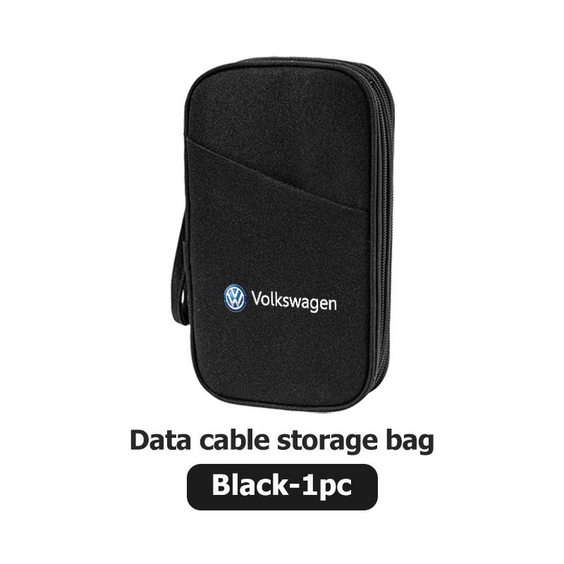 For Volkswagen VW Car Portable Storage Bag Carry Lighter Data Cable Key Bank Card Polo Jetta Sagitar Magotan Passat B5 B6 B7 CC JJ2
