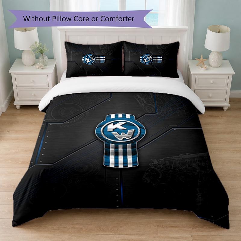 Set Biancheria da Letto Kenworth Stampa 3 Pezzi Copripiumino con Due Federe Biancheria da Letto Morbida per Camera da Letto Domestica