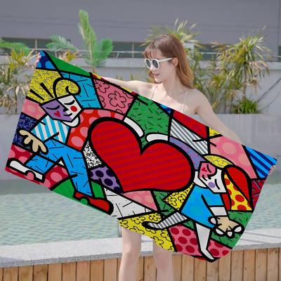 Britto Art Grandes Toallas de Playa de Microfibra Secado Rápido Toalla Arena Toallas de Playa Toalla de Piscina Para Viaje Natación Piscina Yoga
