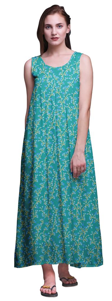 Bimba Rayon Rayon Nightgowns For WomenA   Maxi Printed Sleepwear Night