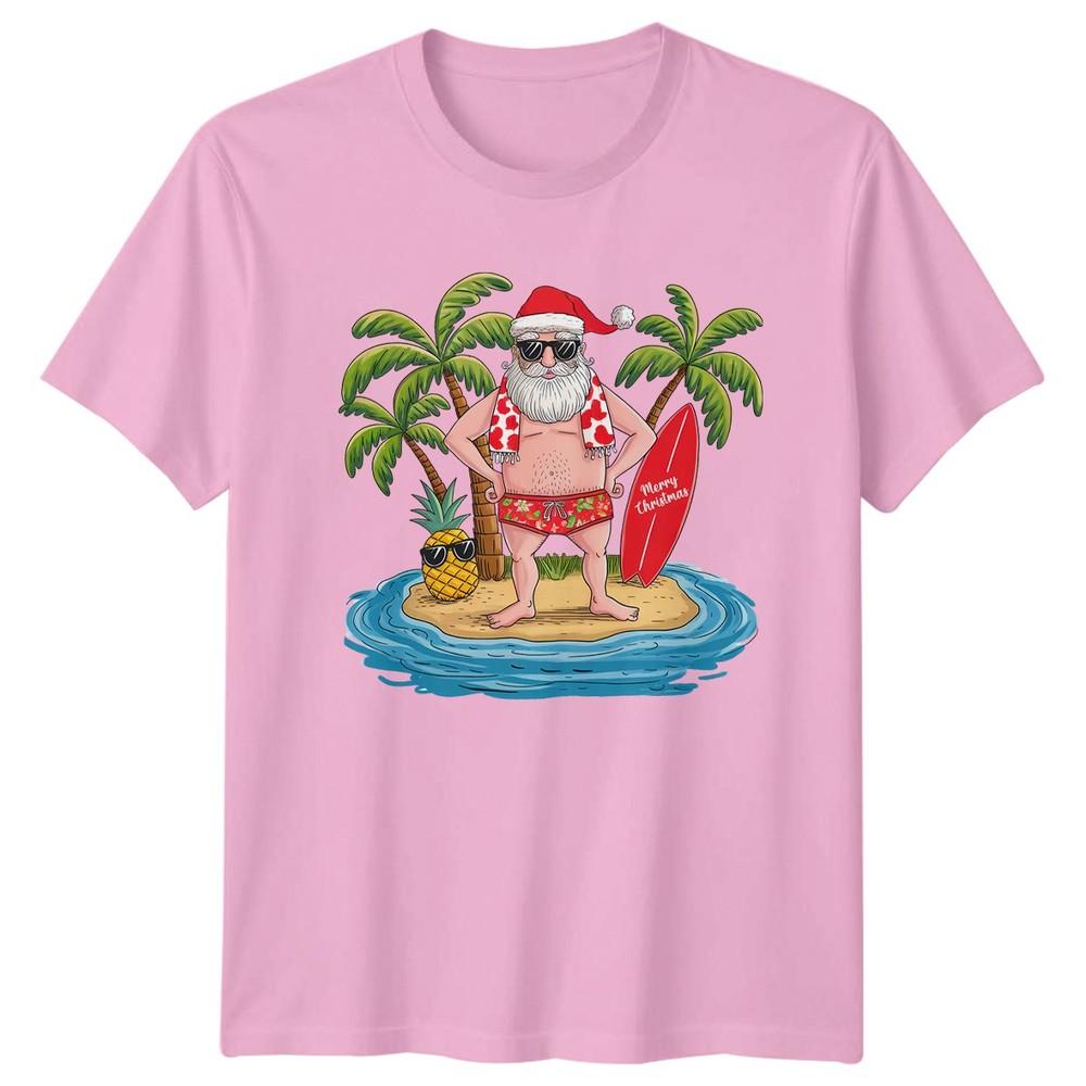 Merry Christmas Unisexs TShirt Tropical Holiday Christmas Gift For Him
