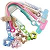 Women's Cotton Woven Phone Lanyard with Star Bell Charm and Dopamine Design