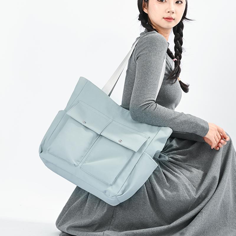 Handbag Large Capacity Tote Bag Women Solid Color Shoulder Bag