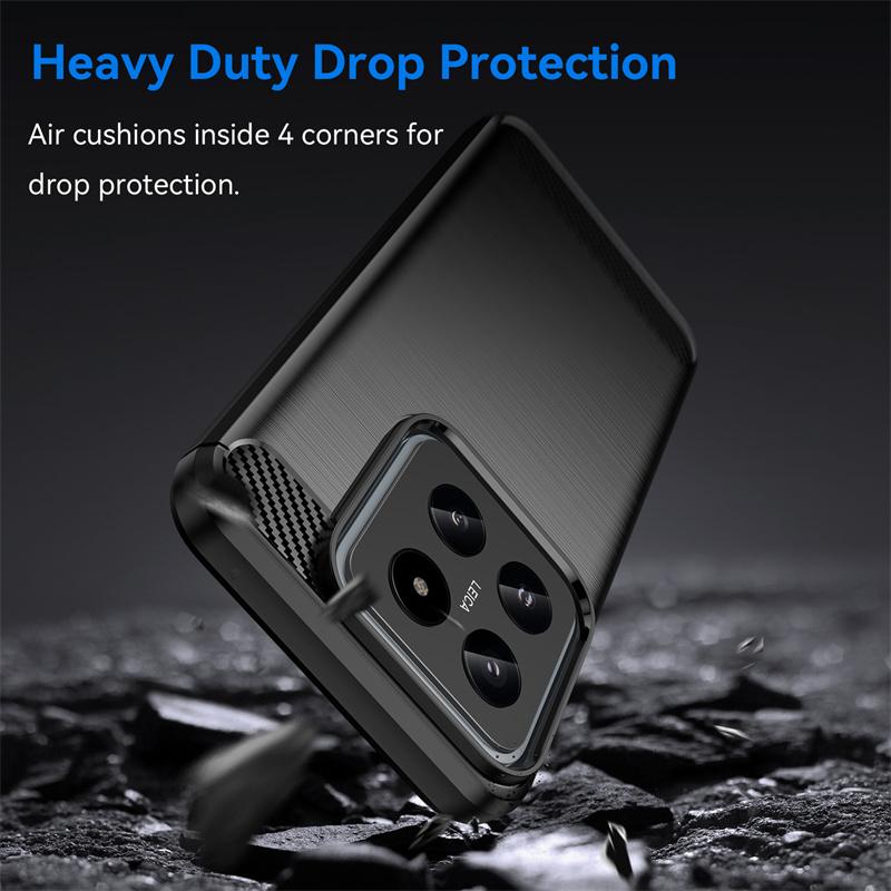 Anglies pluošto tekstūros TPU dėklas, skirtas Xiaomi 14 13T 13 12T Pro Lite 12X Mi 11 Lite 5G smūgiams atsparus apsauginis dangtelis Shell Funda Coque