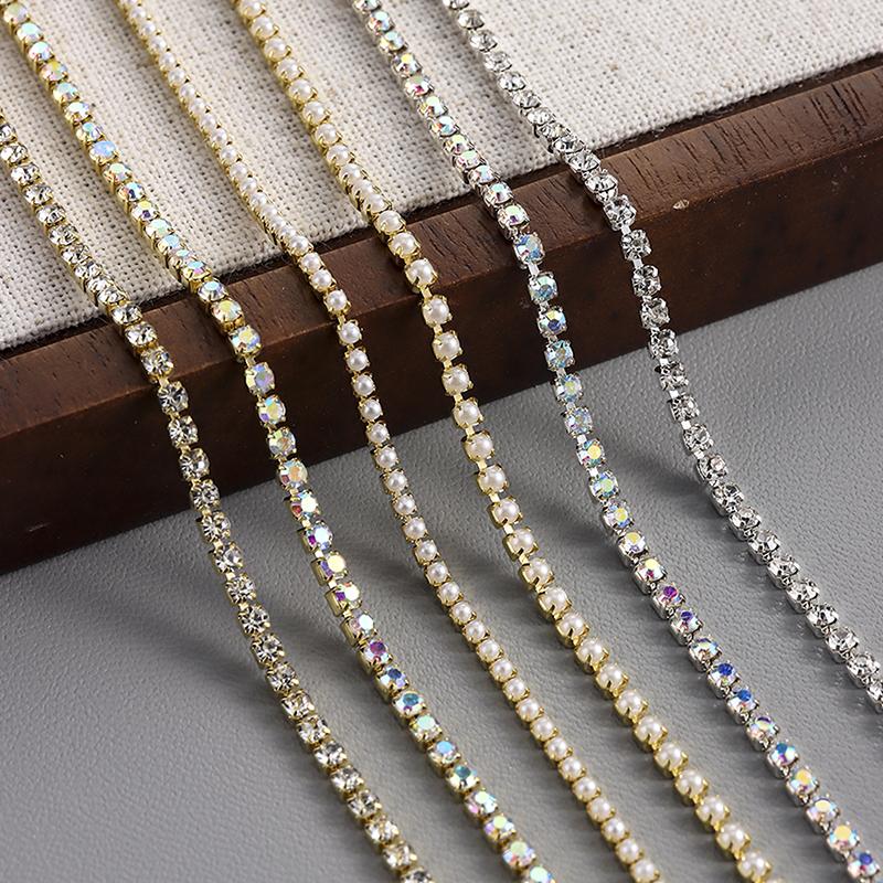 1 Box Metal Chain Nail Art Charms Multi-Shape Golden Silvery Rose Gold Black Nails Chain Diy Nail Supplies Manicure Accessories