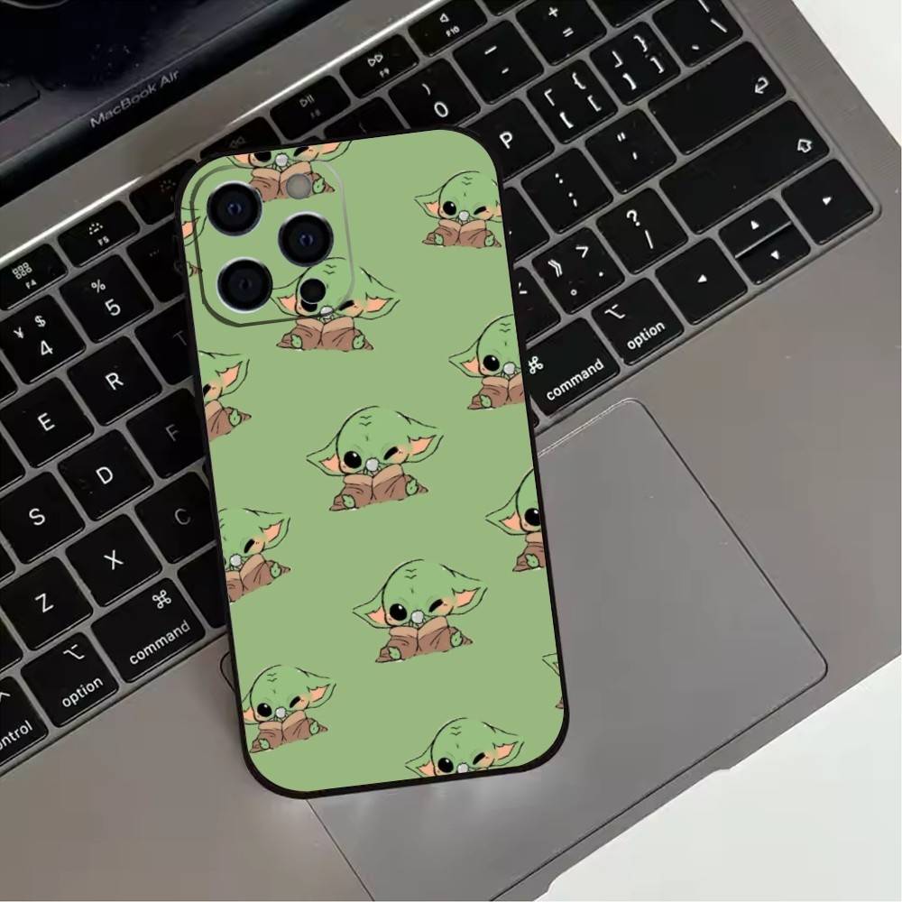 Cute cartoon Baby Y-Yoda Phone Case For iPhone17,16,15,14,13,12,11 Plus,Pro Max Soft Black Cover