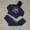 Set Felpe Uomo Donna Abbinati Tute da Jogging Felpa con Cappuccio Stampata Pantaloni