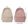 Travel Backpack for Teens and Girl Laptop Daypacks Flower Print Backpack Students School Bag Corduroy Rucksacks
