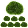 4Pcs Artificial Moss Stones Lifelike Faux Moss Decorative Rocks for Micro Landscape Bonsai Garden Decor Rocks Decorative