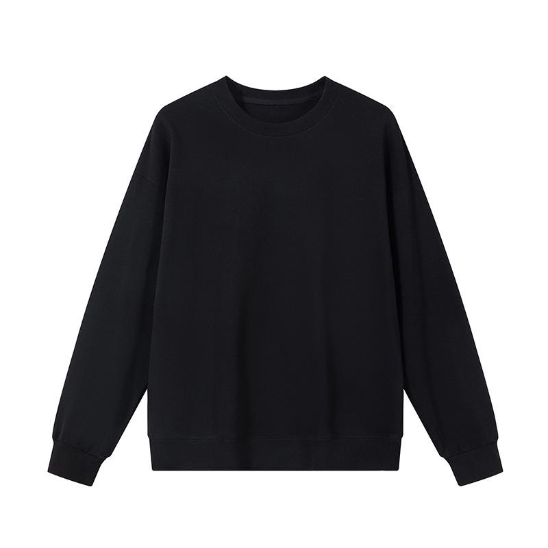 Herrhuvtröja med lös passform, 350g frottébomull, sänkta axlar, rund halsringning och broderad logotyp