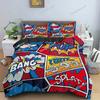 Color Comic Pattern Duvet Cover Queen King Cartoon Bedding Set for Kids Boys Girls Hippie Hip Hop Rock Style Comforter Cover741