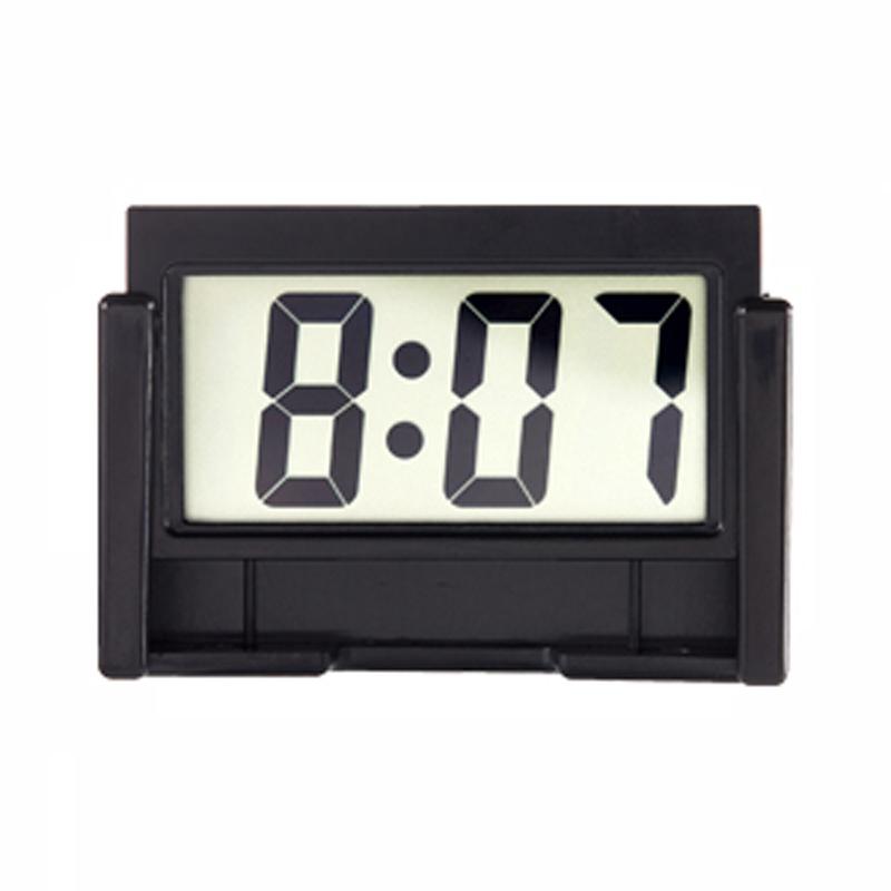 Electronic Digital Display Car Clock Self Adhesive Simple Digital Clock Car Electronic Clock Dashboard Time Car Accessories чёрный