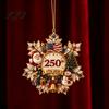 Holiday Gift for Home Snowflake Christmas Tree Hanging Ornament, Acrylic Decor Decorative Ornaments Office Window Fireplace Display, Festival