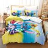 2 Piece-set Cartoon Duvet Cover and Pillowcases,Cute 3D-Printed Home Decor,Creative Oversized Bedding Set for All Seasons Family