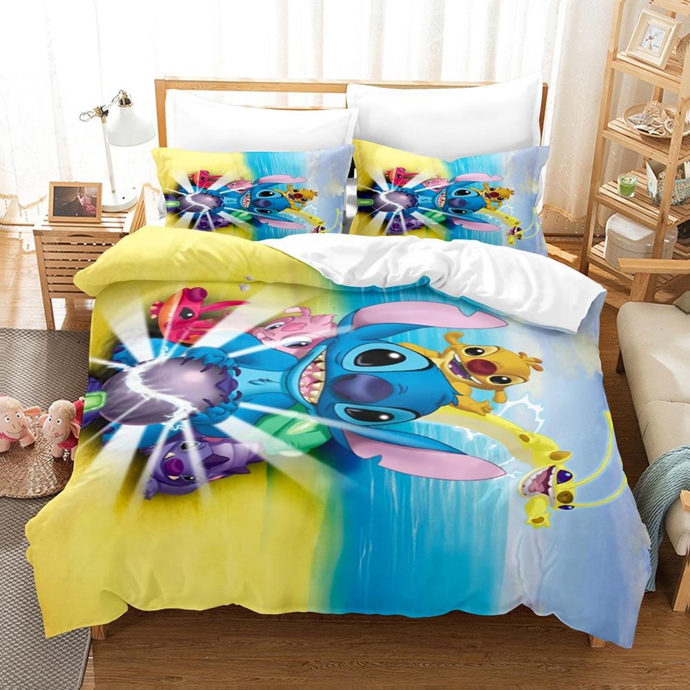 2 Piece-set Cartoon Duvet Cover and Pillowcases,Cute 3D-Printed Home Decor,Creative Oversized Bedding Set for All Seasons Family