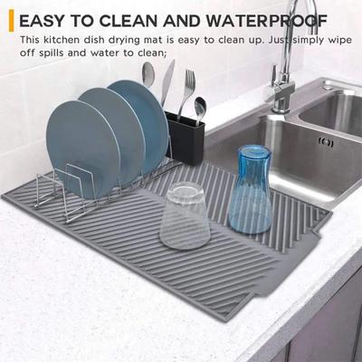 1 PZ Tappetino Scolapiatti in Silicone Tappetino Asciugapiatti per Pentole Scolapiatti per Stoviglie da Cucina Tappetini Antiscivolo Sottopentola Antiscottatura Utensili da Cucina
