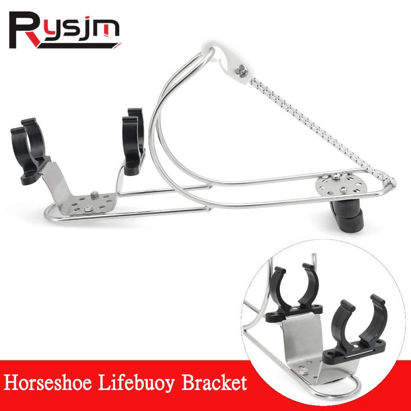 

1Pcs High Quality Marine Boat Stainless Steel Horseshoe Lifebuoy Bracket Life Buoys Ring Holder Boat Accessories ized