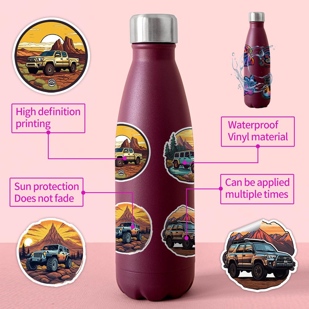 50/100 Sheets of Vehicle Stickers: Waterproof Decals for Phones, Water Bottles, and Children's Scrapbooks