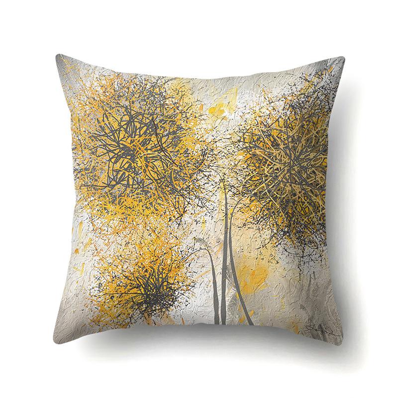 Polyester Kissenbezug Bedruckte Dekoration Sonnenblume Frühling und Herbst Heim Kissenbezug Auto Kissenbezug Nachttisch Kissenbezug