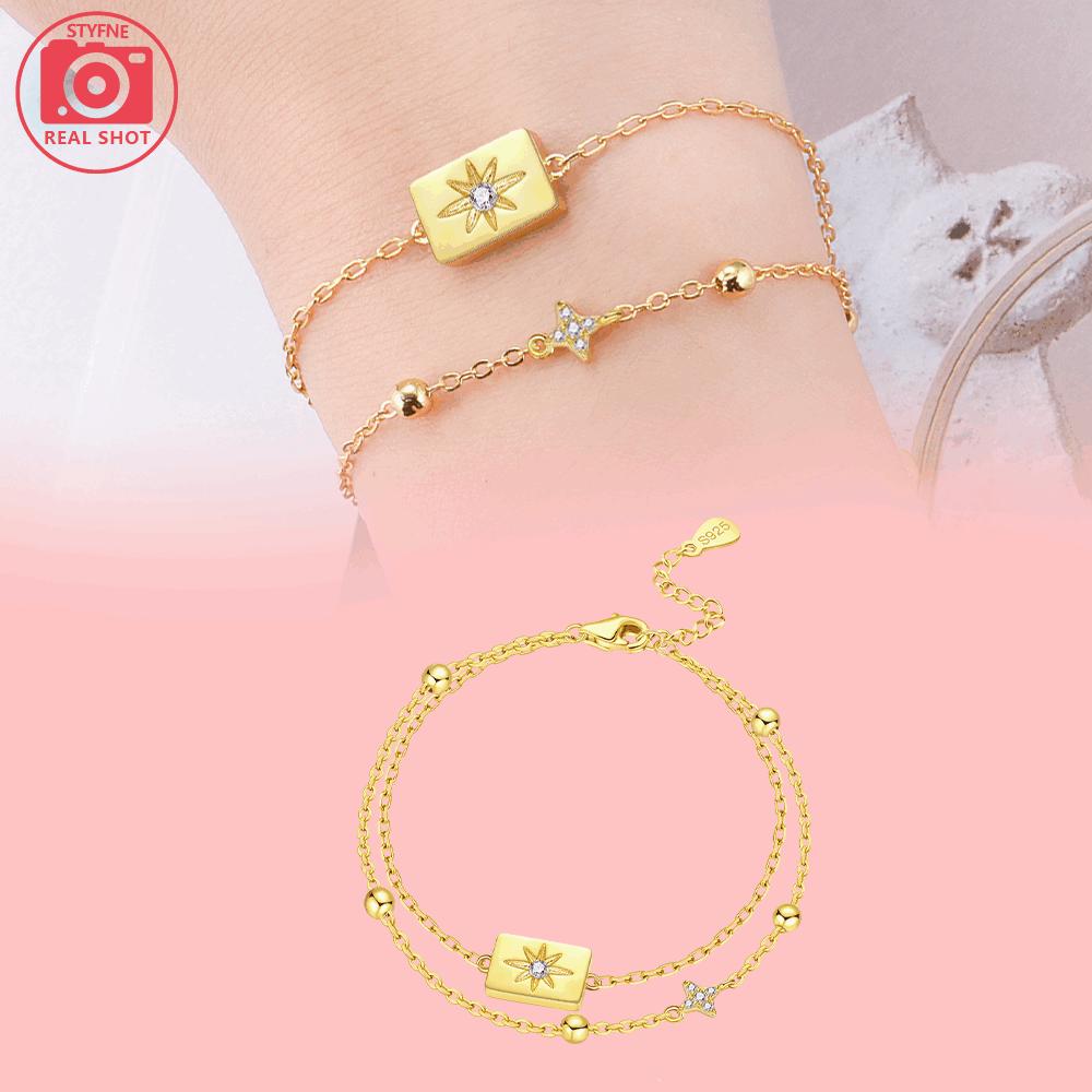 Bracelet Copper Craft Authentic Cute Cat Motif Little Floral Design Firefly Double Layer Bracelet Perfect For For Diy Charm Birthday Jewellery Gifts