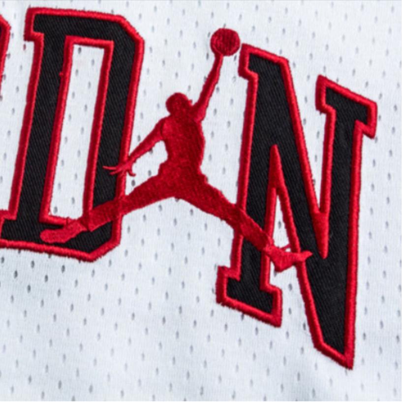 Jordan Color Block Letter V-Neck Short Sleeve T-Shirt Kids tops White CV3935-100