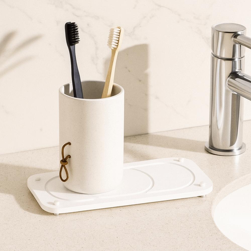 Non-Slip Diatom Mud Coasters Water Absorbent Sponge Holder Sturdy Toothbrush Holder  Bathroom