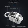Super-Silent Swivel Pulleys Wheel Roller Pulley Block 360Degree Rotation Excellent Durability Traction Wheels Roller