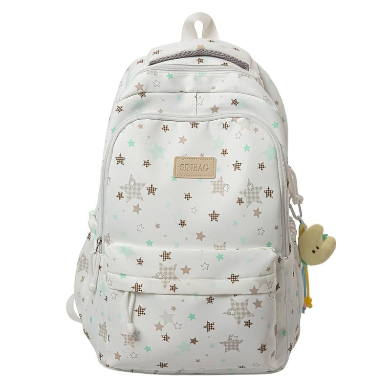 Five-pointed Star Backpack Large Capacity Printed Backpack Student Schoolbag