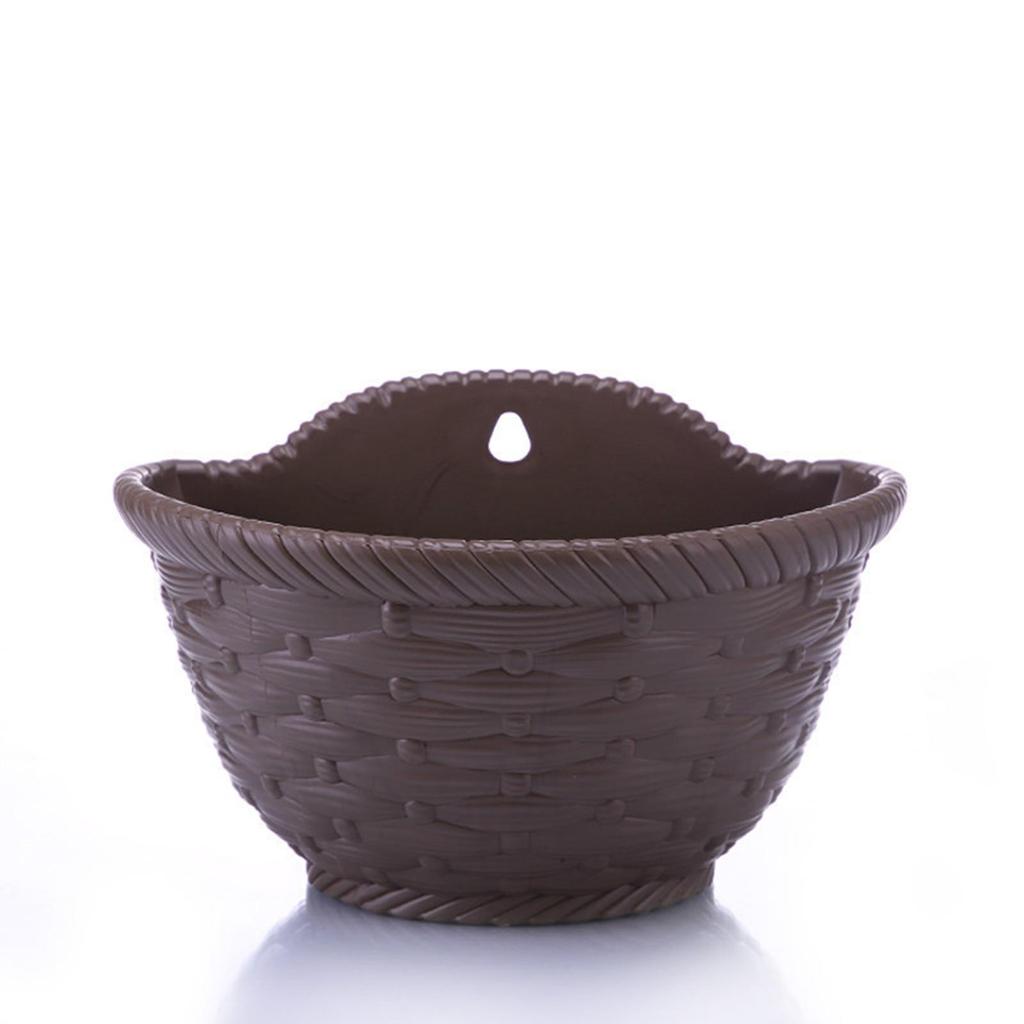 Hanging Flower Pot Wall Decor Self Watering Plants Holder Balcony Planter Bucket for Railing Garden Backyard Yard Indoor Outdoor