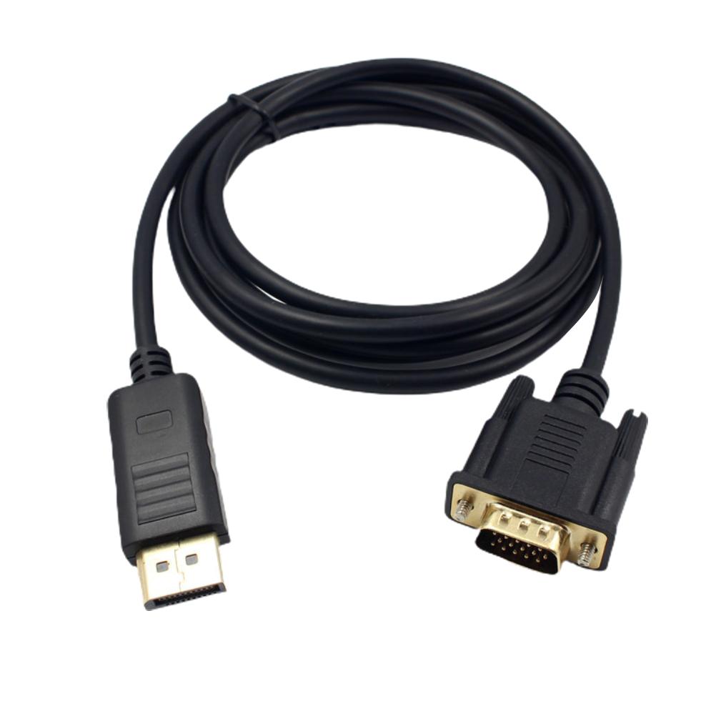 1.8M DP To Vga Cable Adapter Computer Notebook Display Port Connector Gold Plated Converter