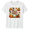 Fall Vibes Unisexs TShirt Halloween Pumpkin Spice Autumn Gift For Her