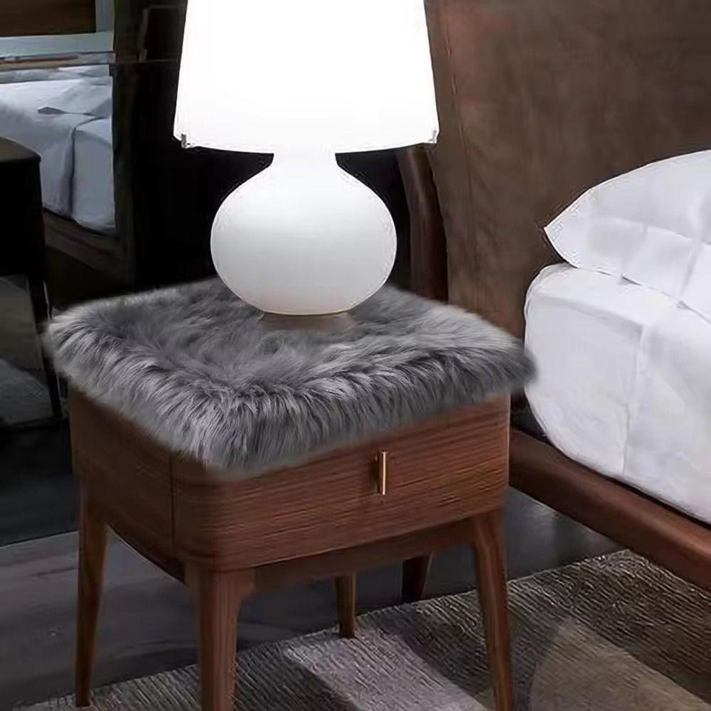 45*45cm Display Dressing Table Mat Soft Seat Cushion Pad Sofa Pillow Cushion Shaggy Fur Rugs