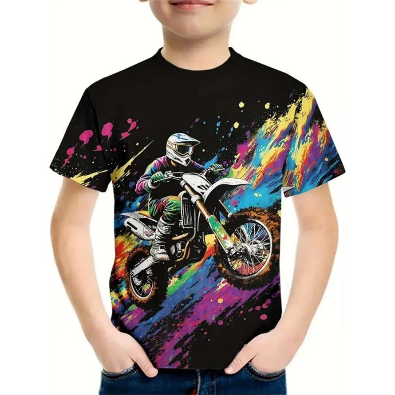 2025 Children's Clothing Car 3D Printed Boy's T-Shirt Graphic T Shirts Short Sleeve Girls Clothes Casual Round Neck Children Top