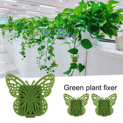 50Pcs Rattan Reben Fixer Selbst-klebe Nagel-freies Schmetterling Form Pflanze Klettern Wand Halterung Clip Balkon Liefert