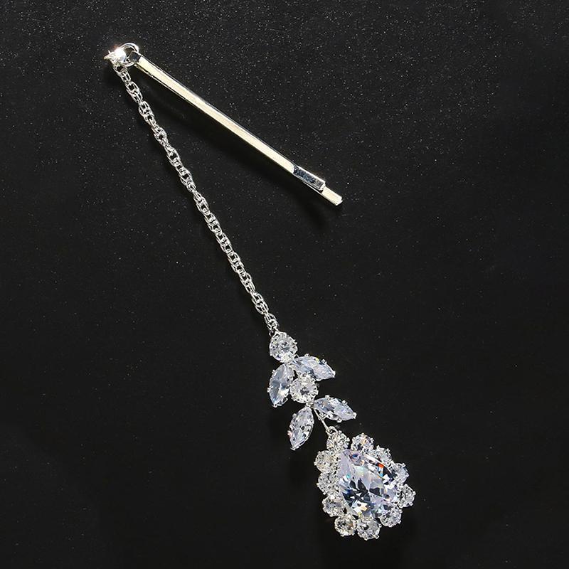 Indian Bridal Forehead Chain Headwear Wedding Accessories Elegant Headband Leaf Zircon Hair Chain Jewelry For Women