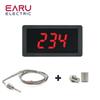 Red Green Blue LED Gauge with EGT Temperature Sensors & Weld Bund Combo Kit in Fahrenheit Celsius Adjustable Universal Use PT100