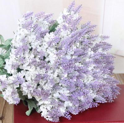 1 Bunch Artificial Provence Lavender Wedding Bouquet 10 Heads Lavender for Home Wedding Yard Decoration Mother's Day Gift