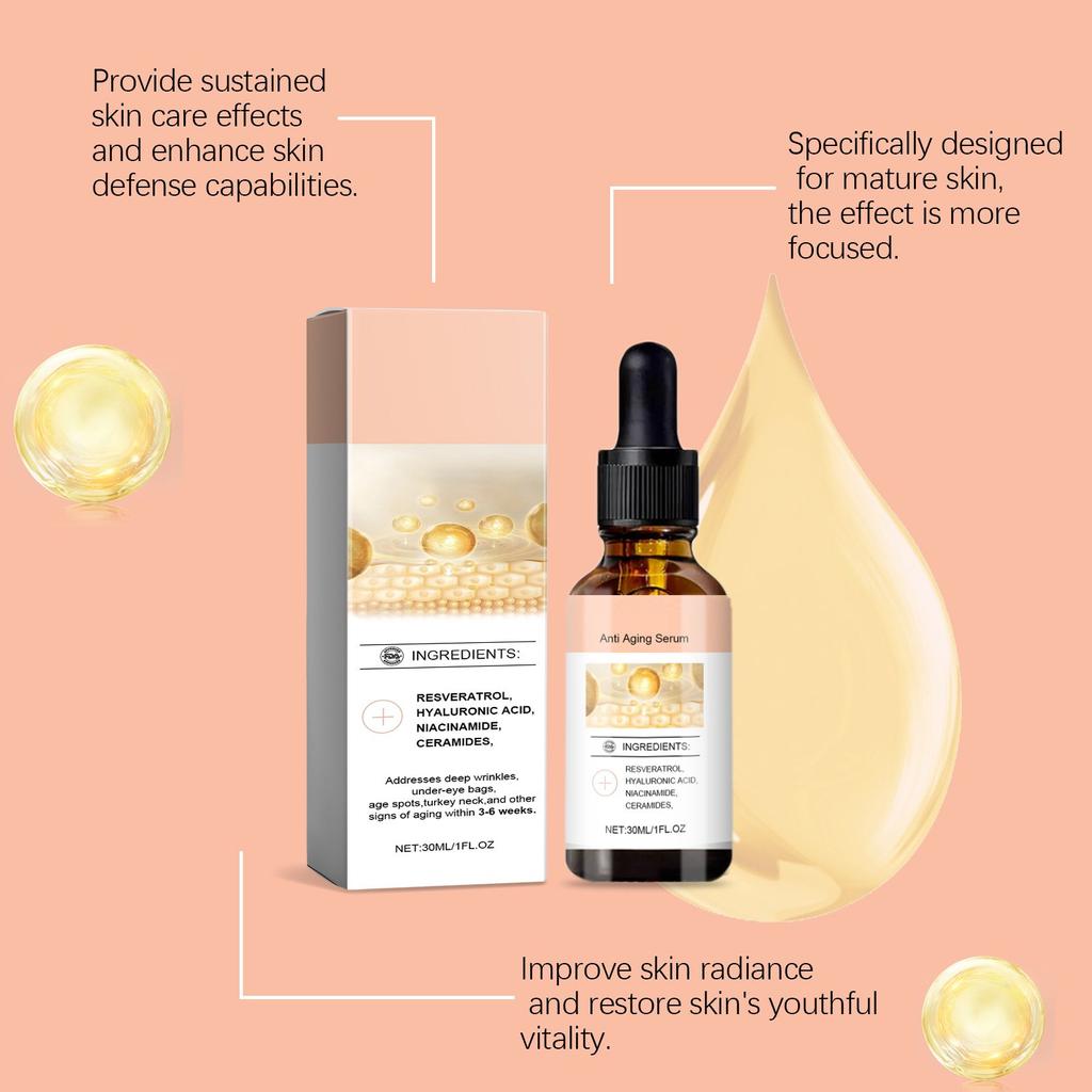 Face Serum, Anti-Aging Reduces Wrinkles Hydrating Collagen Facial Serum With Niacinamide 30ml